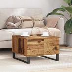 vidaXL Salontafel met lade Oud hout 55 x 55 x 36,5 cm, Huis en Inrichting, Verzenden, Vierkant, Nieuw, 50 tot 100 cm