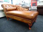 Chesterfield Chaise Longue  Cognac Leder Chesterfield Daybed, Huis en Inrichting, Banken | Sofa's en Chaises Longues, Ophalen