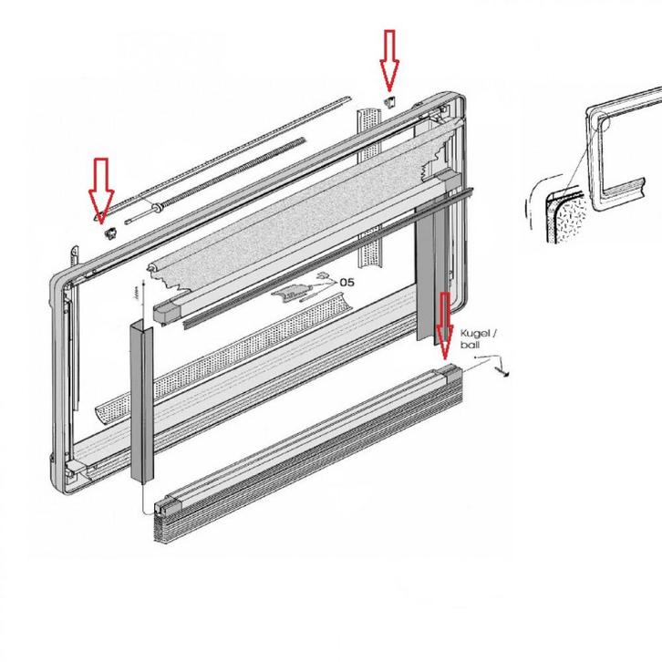 Dometic S5 Raam Reparatieset, Caravans en Kamperen, Camper-accessoires, Nieuw, Ophalen of Verzenden