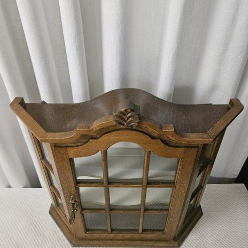 Vitrine - Glas, Hout - met sleutel, Antiek en Kunst, Curiosa en Brocante
