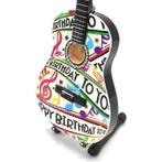 Miniatuur gitaar Happy Birthday met gratis standaard, Verzamelen, Muziek, Artiesten en Beroemdheden, Ophalen of Verzenden, Nieuw