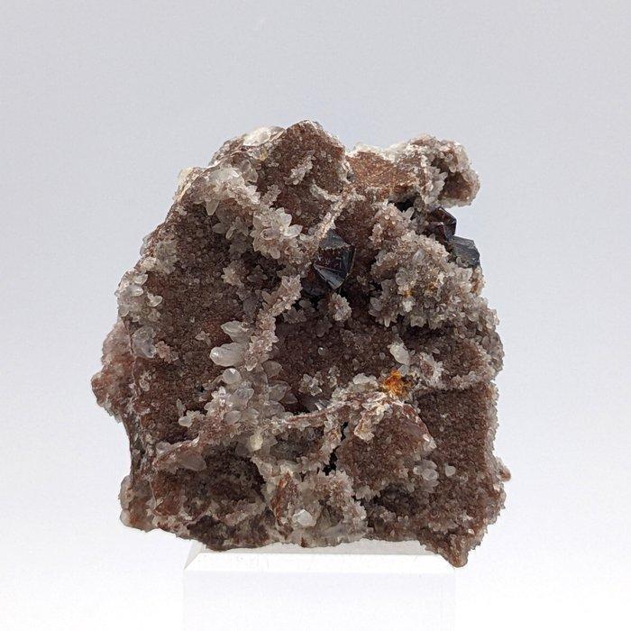 Rara SFALERITE ROSSA en GALENA op QUARZI Kristallen op, Verzamelen, Mineralen en Fossielen