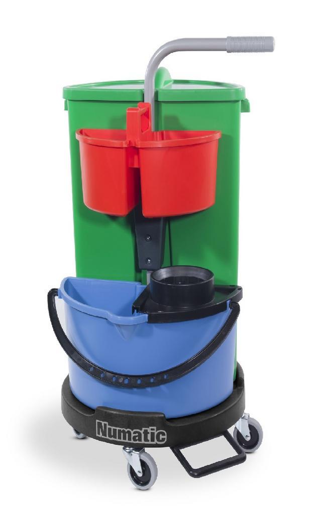 NCR1 Carrousel Werkwagen, 1x 4L emmer, 1x 14L mop emmer, Doe-het-zelf en Verbouw, Reinigingsmachines, Verzenden