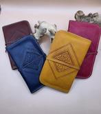 Handgemaakte leren portemonnee met band sluiting - binnen, Nieuw