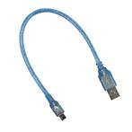 Mini USB kabel 100cm blauw - 30AWG, Hobby en Vrije tijd, Elektronica-componenten, Verzenden, Nieuw