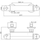 Douchekraan Thermostatisch Plieger Luzon HOH 15 cm Chroom, Ophalen of Verzenden, Nieuw