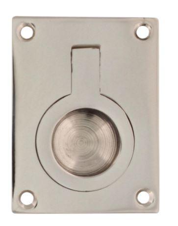 Intersteel Luikring recht 50mm x 39mm nikkel, Doe-het-zelf en Verbouw, Hang- en Sluitwerk, Verzenden