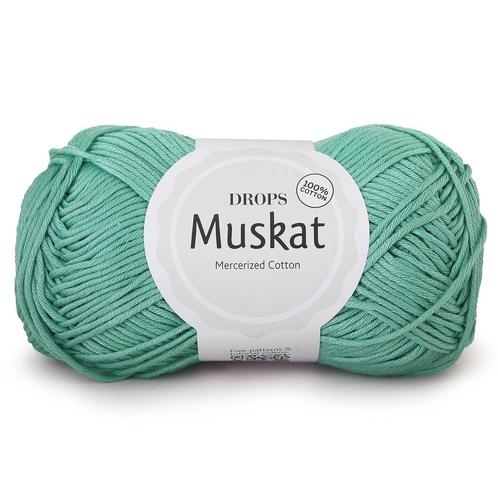 DROPS Muskat Uni Colour - 03 mintgroen - Katoen Garen, Hobby en Vrije tijd, Breien en Haken, Ophalen of Verzenden