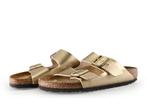 Birkenstock Slippers in maat 40 Goud, Kleding | Dames, Schoenen, Slippers, Overige kleuren, Verzenden, Zo goed als nieuw