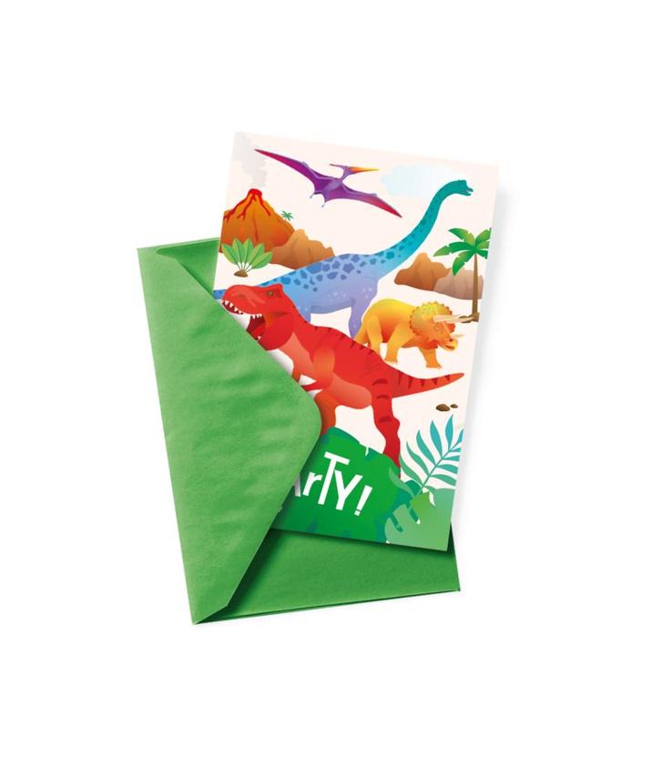 Uitnodigingskaarten Dino Apatosaurus (6st), Kleding | Dames, Carnavalskleding en Feestkleding, Nieuw, Ophalen of Verzenden