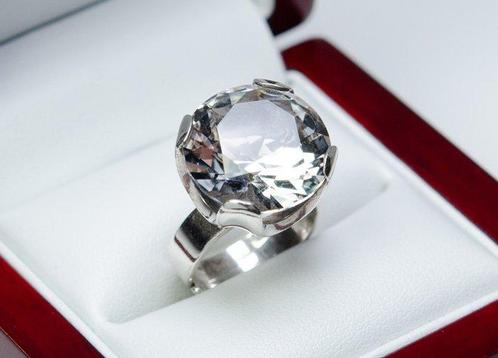 Zonder Minimumprijs - Ring 925 Zilver - 11,00 ct Bergkristal, Sieraden, Tassen en Uiterlijk, Ringen