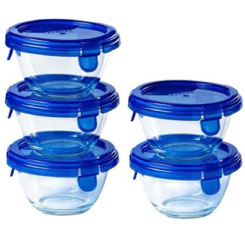 Pyrex Cook & Go Ovenschalen met Deksel Rond 0,2L Set/5, Hobby en Vrije tijd, Taarten en Cupcakes maken, Nieuw, Verzenden