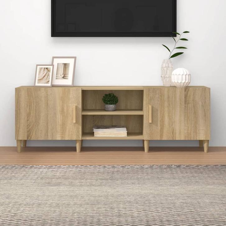 vidaXL Tv-meubel 150x30x50 cm bewerkt hout sonoma, Huis en Inrichting, Kasten | Televisiemeubels, 25 tot 50 cm, Nieuw, Overige houtsoorten