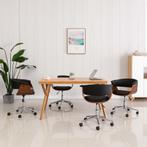 vidaXL Eetkamerstoelen draaibaar 4 st kunstleer zwart, Verzenden, Nieuw, Zwart