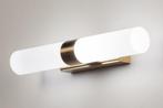 Rietveld Wandlampen - Wit, Goud - Glas, Metaal, Huis en Inrichting, Lampen | Wandlampen, Verzenden, Nieuw