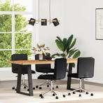 vidaXL Eetkamerstoelen 4 st kunstleer zwart, Verzenden, Nieuw, Zwart
