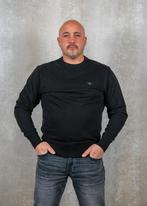-30% Calvin Klein  Calvin Klein Woven label crew neck  maat, Verzenden, Nieuw, Zwart