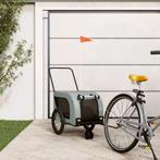 vidaXL Hondenfietstrailer oxford stof en ijzer grijs en, Verzenden, Nieuw