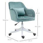 TRUUSK Fluwelen Massage Bureaustoel Met Trilfunctie 55cm X 6, Huis en Inrichting, Bureaustoelen, Verzenden, Nieuw