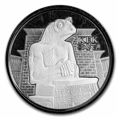 Chad 1 oz Egyptian God Kek 2022 (10.000 max oplage), Postzegels en Munten, Munten | Afrika, Losse munt, Zilver, Overige landen
