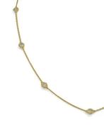 Halsketting - 14 karaat Geel goud - 1.00ct. tw. Diamant, Sieraden, Tassen en Uiterlijk, Kettingen, Nieuw