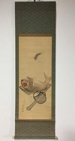 Sea Bream and Mouse / Japanese Vintage Hanging Scroll, Antiek en Kunst