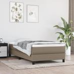 vidaXL Boxspring met matras stof taupe 100x200 cm, 100 cm, Eenpersoons, Verzenden, Nieuw