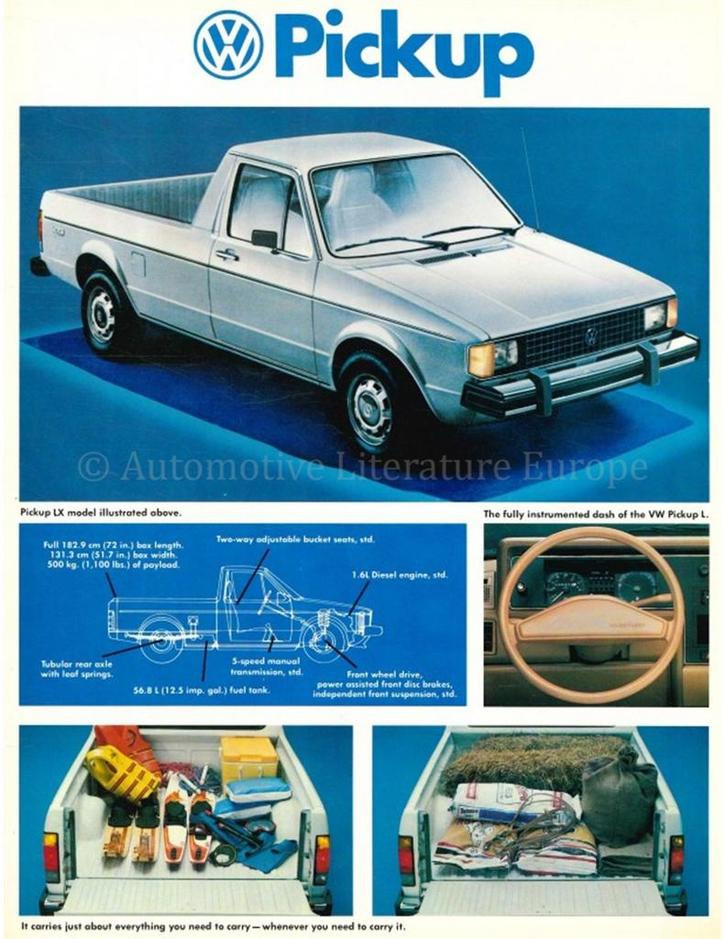 1981 VOLKSWAGEN LEAFLET ENGELS, Boeken, Auto's | Folders en Tijdschriften, Volkswagen