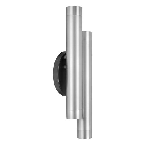 LED Wandlamp spot Trend Zwart Zilver Dubbel GU10 mini 28cm, Huis en Inrichting, Lampen | Wandlampen, Ophalen of Verzenden