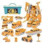 Magnetische Robot Constructieset met Bouwvoertuigen, Verzenden, Nieuw
