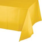 Geel Tafelkleed Plastic 2,74m, Verzenden, Nieuw