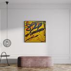 Timo Wedell (1994) - Black and yellow Abstract - XL, Antiek en Kunst