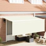 vidaXL Inklapbaar Zonnescherm Crèmekleurig en wit 400 x 200, Verzenden, Nieuw