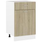 vidaXL Onderkast met lade Lyon 50x46x81,5 cm sonoma, Huis en Inrichting, Verzenden, Nieuw, Bruin