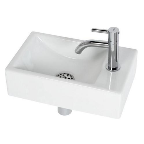 Plieger Fonteinset Austin 37x23 cm Wit Kraangat Rechts, Doe-het-zelf en Verbouw, Sanitair, Overige typen, Nieuw, Chroom, Ophalen of Verzenden