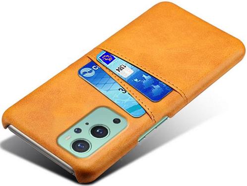 ProGuard OnePlus 9 Hoesje Slim Leder Kaarthouder Cognac, Telecommunicatie, Mobiele telefoons | Hoesjes en Frontjes | Overige merken