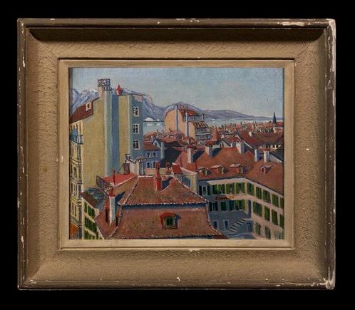 École Française (XX) - Annecy, Antiek en Kunst, Kunst | Schilderijen | Klassiek