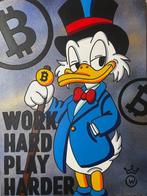 Xavier Van Walsem (1980) - Scrooge mcduck work hard play, Antiek en Kunst, Kunst | Schilderijen | Modern
