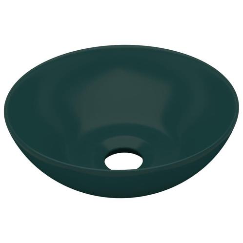 Ronde Wastafel Keramiek Groen - OP = OP - Retourkoopje!, Doe-het-zelf en Verbouw, Sanitair, Nieuw, Steen, Wastafel, Ophalen of Verzenden