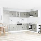 vidaXL Wastafel onderkast met opslag Porto 2 pcs Grijs, Verzenden, Nieuw