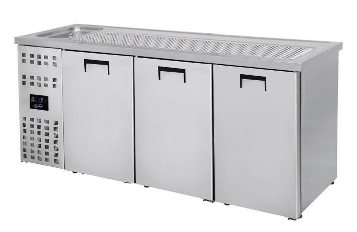 Combisteel 3 deurs RVS bierfust koeler met spoelbak links, Zakelijke goederen, Horeca | Keukenapparatuur, Verzenden