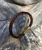 Paardenhaar armband smal gevlochten - bruin, Verzenden, Nieuw