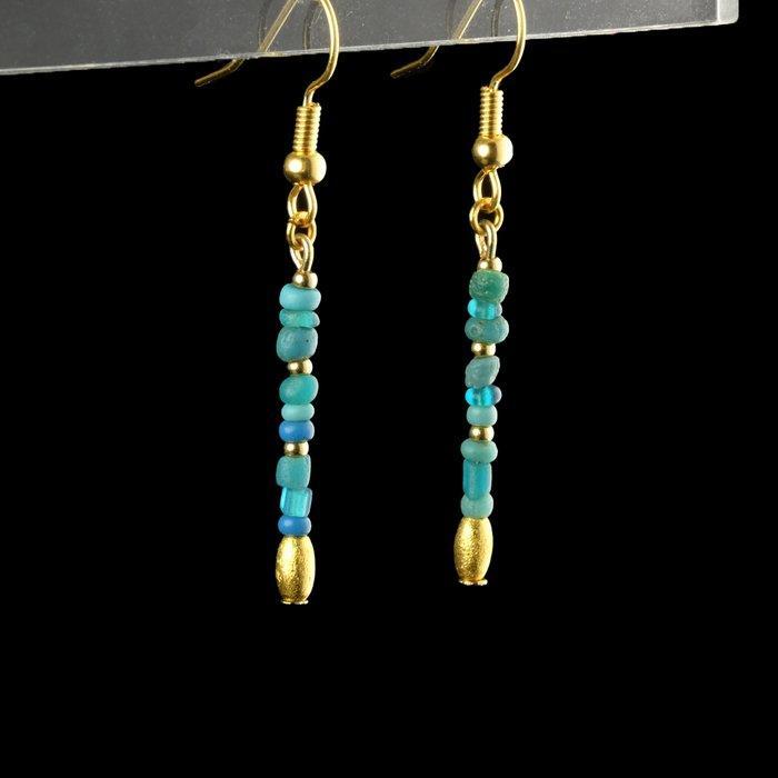 Oud-Romeins, Keizerrijk Oorbellen met Romeinse turquoise, Sieraden, Tassen en Uiterlijk, Antieke sieraden