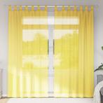vidaXL Gordijnen met lussen 2 st 140x245 cm geel, Verzenden, Nieuw