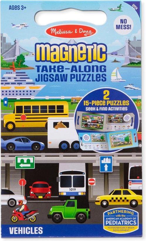 Melissa & Doug magnetische meeneempuzzels - voertuigen, Kinderen en Baby's, Speelgoed | Overig, Verzenden