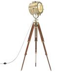 Driepoot Vloerlamp Mangohout 165cm - Retourdeal! 40% Korting, Huis en Inrichting, Lampen | Vloerlampen, Ophalen of Verzenden, Nieuw