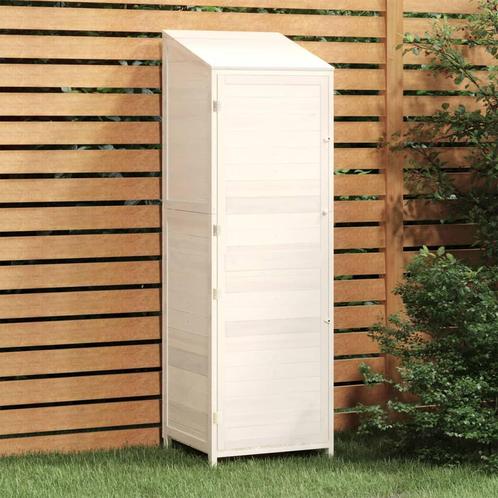Tuinschuur 55x52x174,5 cm massief vurenhout wit, Tuin en Terras, Tuinhuizen, Nieuw, Verzenden