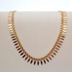 Gouden dames collier; Vintage | 45 cm (vintage ketting), Goud, Gebruikt, Ophalen of Verzenden, Overige kleuren